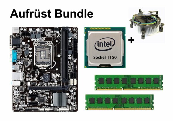 Aufrüst Bundle - Gigabyte H81M-D2V + Intel i3-4370 + 8GB RAM #93724