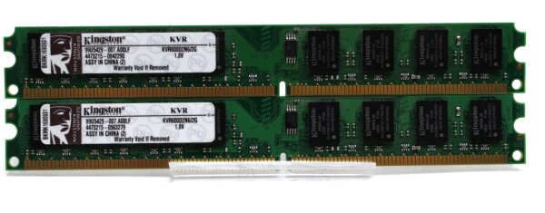 Kingston KVR 4 GB (2x2GB) KVR800D2N6/2G DDR2-800 PC2-6400 Low Profile  #6429