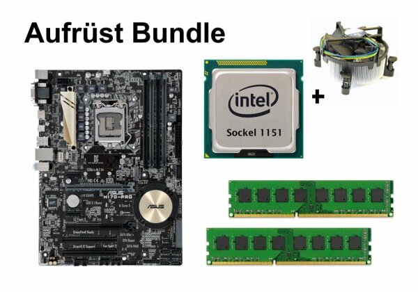 Aufrüst Bundle - ASUS H170-Pro + Intel Core i3-6100 + 32GB RAM #121630