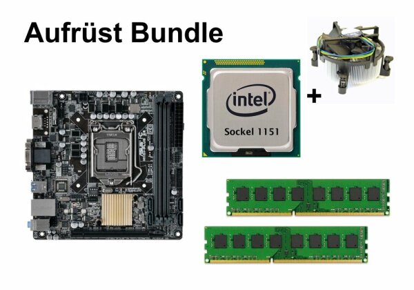 Aufrüst Bundle - ASUS H110I-PLUS D3 + Intel Skylake i5-6400T + 4GB RAM #82463