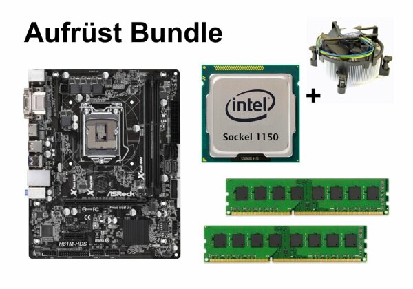 Aufrüst Bundle - ASRock H81M-HDS + Intel i5-4590 + 16GB RAM #72736