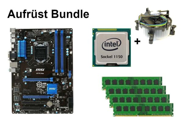 Aufrüst Bundle - MSI H97 PC Mate + Intel Core i3-4130T + 16GB RAM #67362