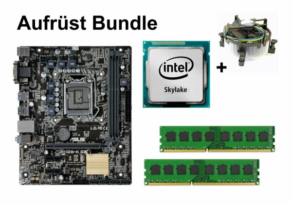 Aufrüst Bundle - H110M-K D3 + Intel Core i3-6300 + 4GB RAM #108579