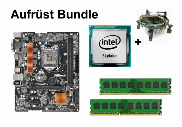 Aufrüst Bundle - ASRock H110M-HDV + Intel Core i3-6100 + 16GB RAM #109606