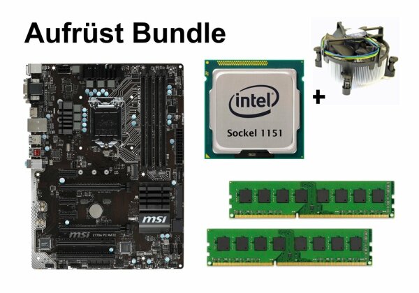 Aufrüst Bundle - MSI Z170A PC MATE + Intel Core i5-6400T + 16GB RAM #121390