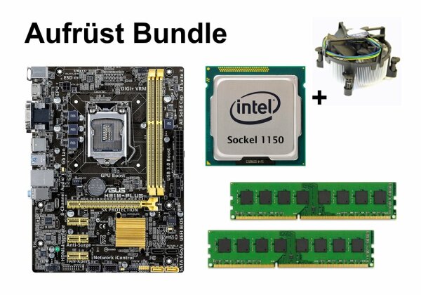 Aufrüst Bundle - ASUS H81M-PLUS + Intel i5-4670K + 4GB RAM #64561