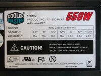Cooler Master RP-550-PCAP 550 Watt  550 W ATX Netzteil...