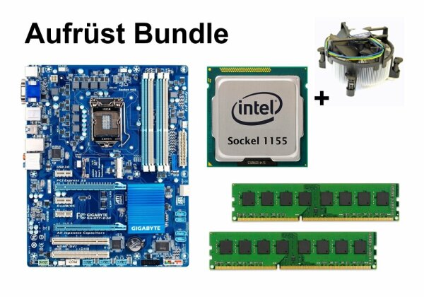 Aufrüst Bundle - Gigabyte H77-D3H + Intel i3-2105 + 4GB RAM #104013