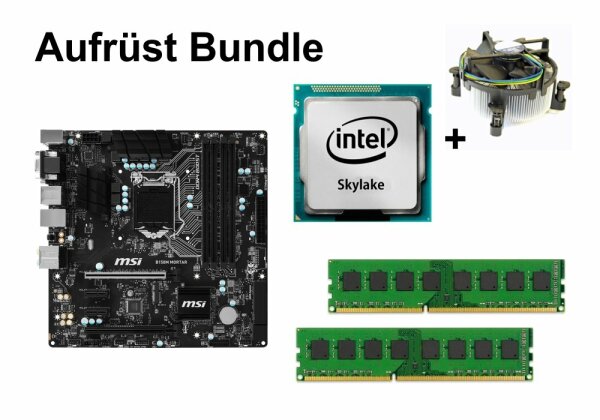 Aufrüst Bundle - MSI B150M MORTAR + Intel Core i3-6300 + 4GB RAM #105050