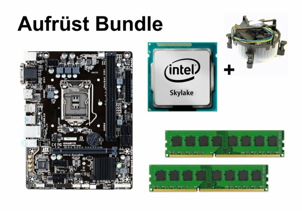 Aufrüst Bundle - Gigabyte H110M-S2H + Intel Pentium G4400 + 8GB RAM #97389