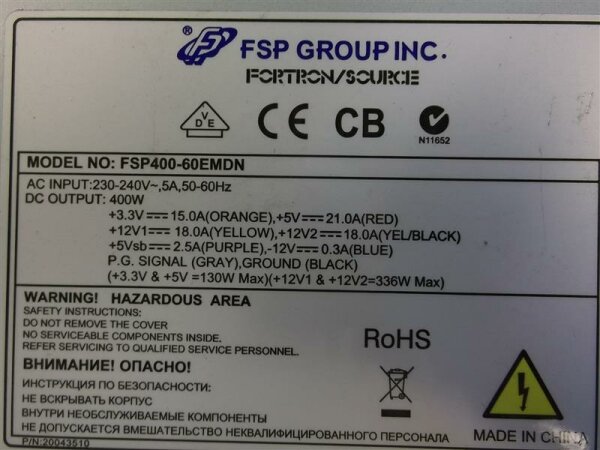 FSP Group FSP400-60EMDN 400 Watt   #26740