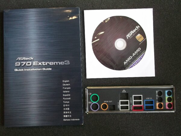 ASRock 970 Extreme3 Handbuch - Blende - Treiber CD   #27772