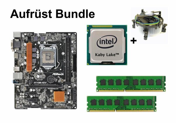 Aufrüst Bundle - ASRock H110M-HDV + Intel Pentium G4560 + 32GB RAM #109695