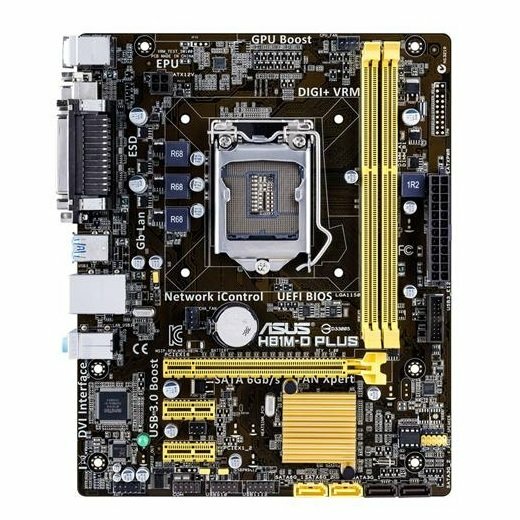 ASUS H81M-D Plus Rev.1.0 Intel H81 Mainboard Micro ATX Sockel 1150   #135305