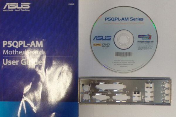 ASUS P5QPL-AM manual - i/o-shield - CD-ROM with drivers   #28043