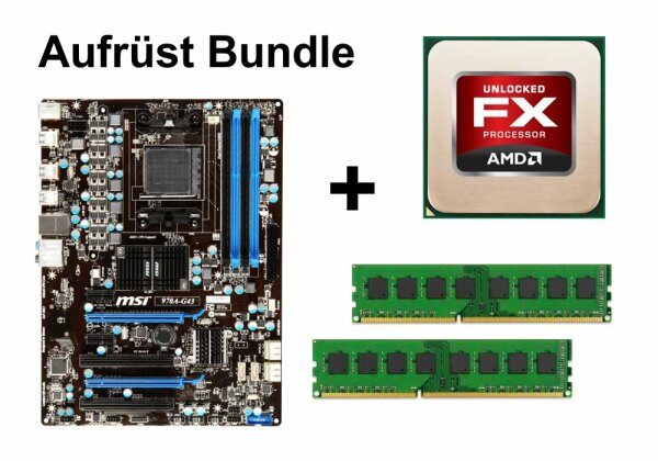 Aufrüst Bundle - MSI 970A-G43 + AMD FX-8120 + 16GB RAM #96686