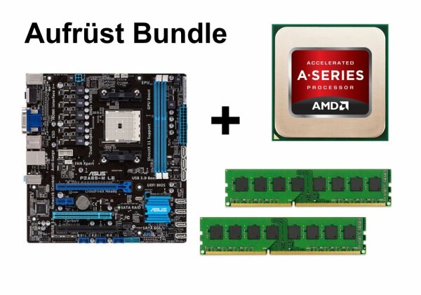 Aufrüst Bundle - ASUS F2A85-M LE + AMD A10-5800K + 16GB RAM #84151