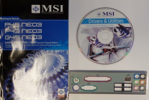 MSI P45 Neo3  Handbuch - Blende - Treiber CD   #27843