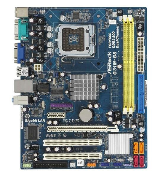 ASRock G31M-GS Intel G31 Mainboard ATX Sockel 775   #6852