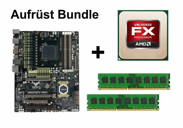 Aufrüst Bundle - ASUS Sabertooth 990FX + AMD FX-6100 + 16GB RAM #107733