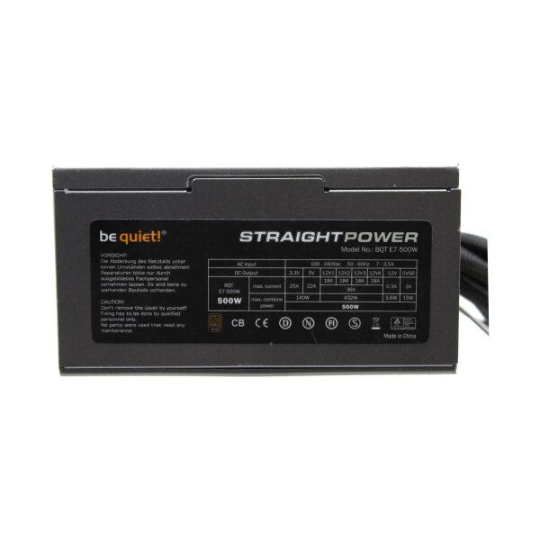 Be Quiet Straight Power BQT E7-500 Watt   #27872