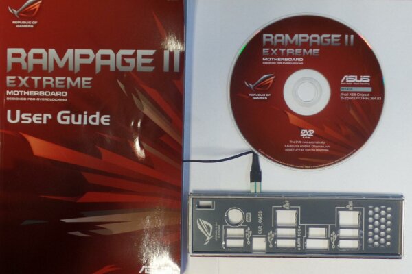 ASUS Rampage II Extreme Handbuch - Blende - Treiber CD   #27620