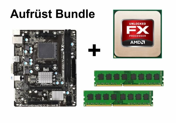 Aufrüst Bundle - ASRock 960GM-VGS3 + AMD FX-4100 + 4GB RAM #75260