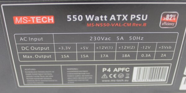 MS-Tech MS-N550-VAL-CM 550 Watt modular   #33031