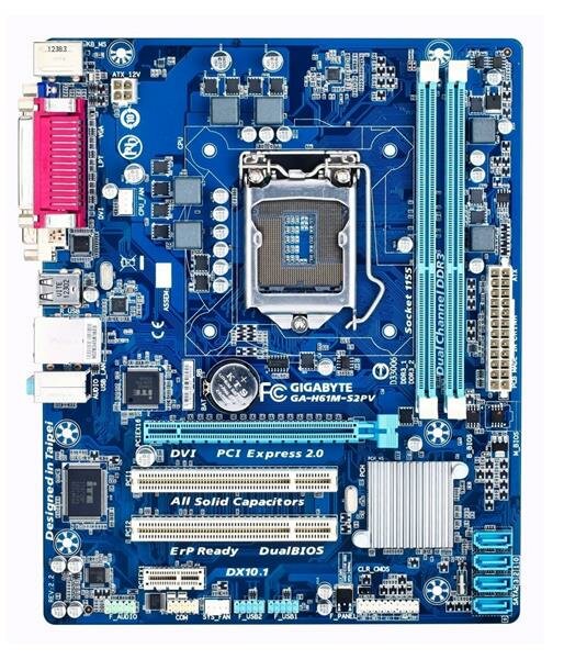 Gigabyte GA-H61M-S2PV Rev.2.2 Intel H61 Mainboard Micro ATX Sockel 1155   #36616