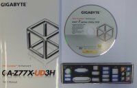 Gigabyte GA-Z77X-UD3H - Handbuch - Blende - Treiber CD...