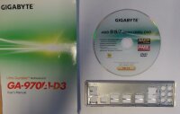 Gigabyte GA-970A-D3 Handbuch - Blende - Treiber CD   #39948