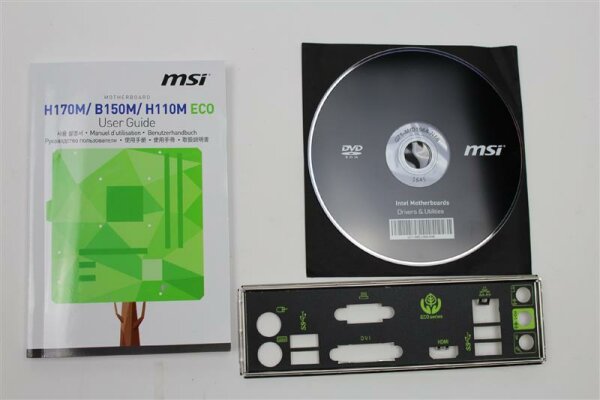 MSI H110M Eco 7994-003R Handbuch - Blende - Treiber CD   #124942
