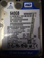 Western Digital Scorpio Blue 640 GB 2.5 Zoll SATA-II...