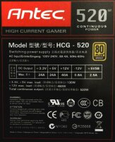 Antec HCG-520 High Current Gamer ATX Netzteil 80 Plus...