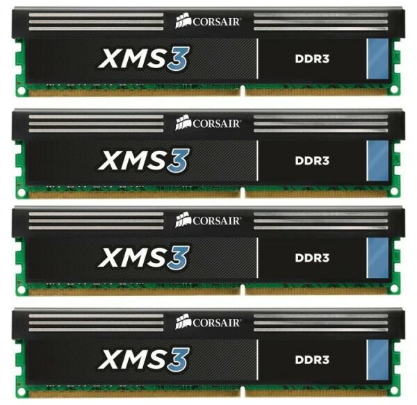 Corsair 16 GB (4x4GB) CMX8GX3M2A1600C9 240pin DDR3-1600 PC3-12800   #39701