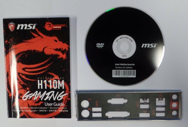 MSI H110M GAMING - Handbuch - Blende - Treiber CD   #127000