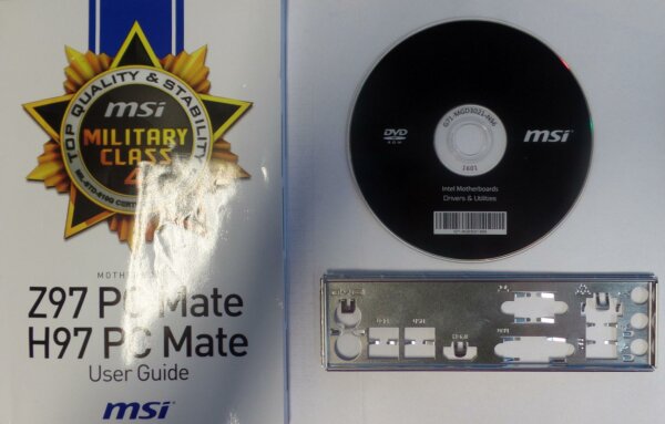 MSI Z97 PC Mate/H97 PC Mate Handbuch - Blende - Treiber CD   #42266
