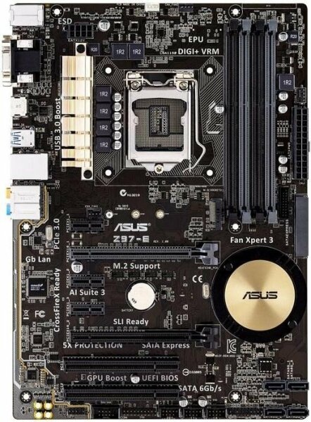 ASUS Z97-E Intel Z97 Mainboard ATX Sockel 1150   #38174