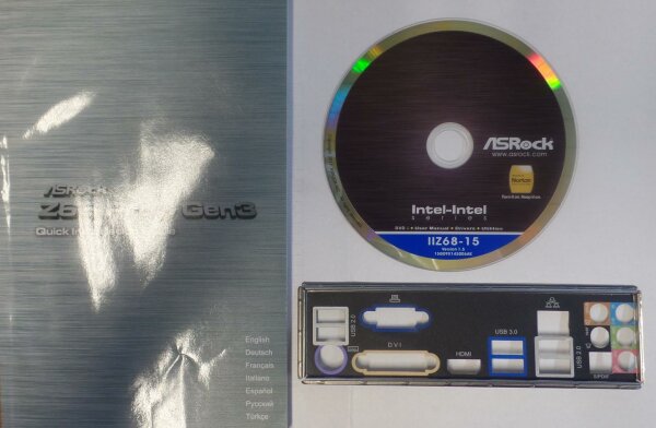 ASRock Z68 Pro3  Handbuch - Blende - Treiber CD   #31267