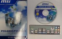 MSI P55-GD55 / P55-GD51 Handbuch - Blende - Treiber CD...
