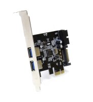 2-Port USB 3.0 Controller + 1x 19-Pin Header, SATA Strom PCI-E x1   #93993