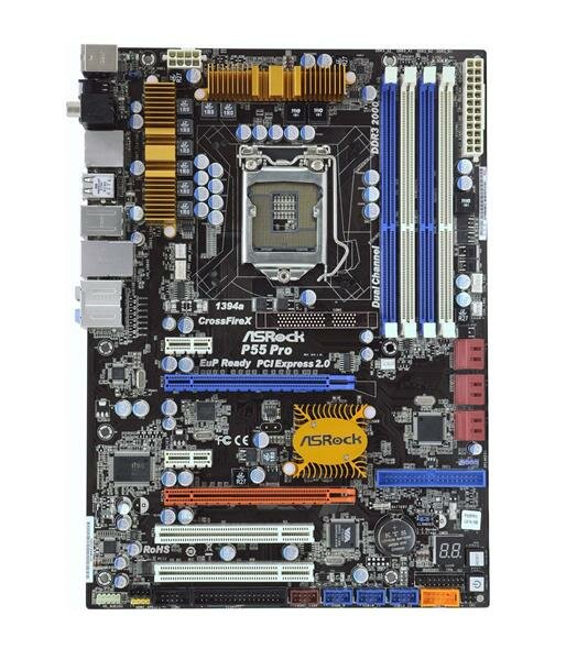 ASRock P55 Pro Intel P55 Mainboard ATX Sockel 1156   #31786