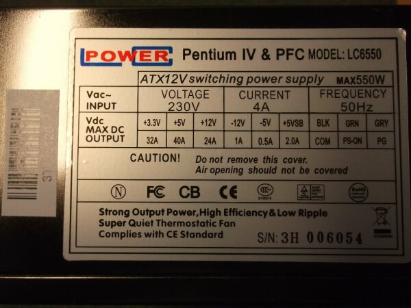 LC Power LC6550 550 Watt   #32049