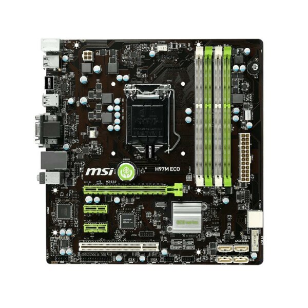 MSI H97M ECO MS-7817 Intel H97 Mainboard Micro ATX Sockel 1150   #37938