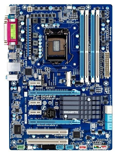 Gigabyte GA-Z68AP-D3 Rev.1.0 Intel Z68 Mainboard ATX Sockel 1155   #37941