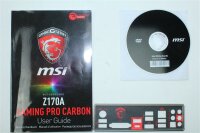 MSI Z170A Gaming Pro Carbon Handbuch - Blende - Treiber...