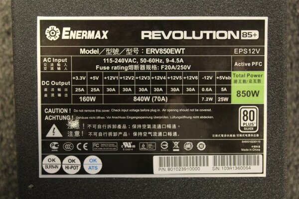 Enermax ERV850EWT Revolution 85+ 850W modular   #31294