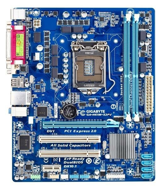 Gigabyte GA-H61M-S2PV Rev.2.0 Intel H61 Mainboard Micro ATX Sockel 1155   #34886