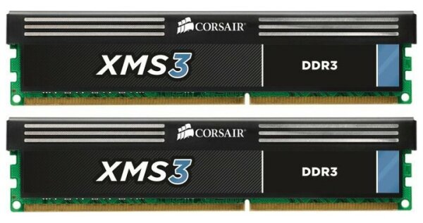 Corsair XMS3 8GB (2x4GB) CMX8GX3M2B1600C9 DDR3-1600 PC3-12800   #28234