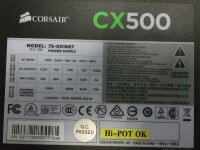 Corsair CX500 500W (75-001667) ATX Netzteil 500 Watt 80...